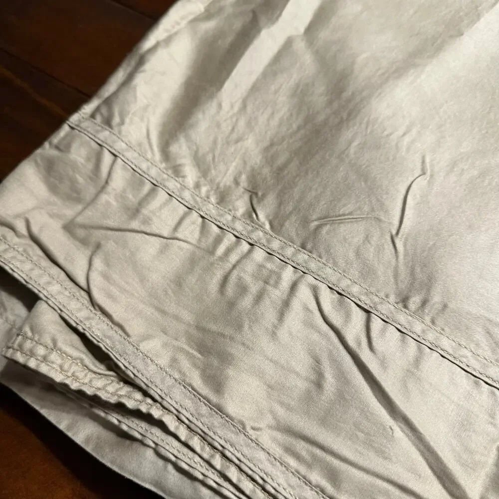 Ralph Lauren Vintage Khaki Sateen Full/Double Flat Sheet ONLY | Khaki Tan Cotton